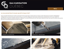 Tablet Screenshot of galvanisationquebec.com